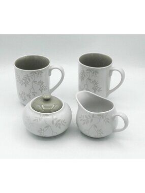 Zenses by Gibson Creamer & Sugar Set with 2 Mugs Pattern Code: GIDZEN